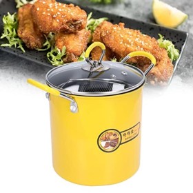 XIASABA Mini friteuse 3l en acier inoxydable avec couvercle pour filtre à huile friteuse avec panier pour frites poisson poul