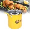 XIASABA Mini friteuse 3l en acier inoxydable avec couvercle pour filtre à huile friteuse avec panier pour frites poisson poul