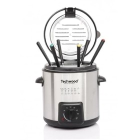TECHWOOD Fondue - Friteuse Puissance 840W Capacité 1l d’huile