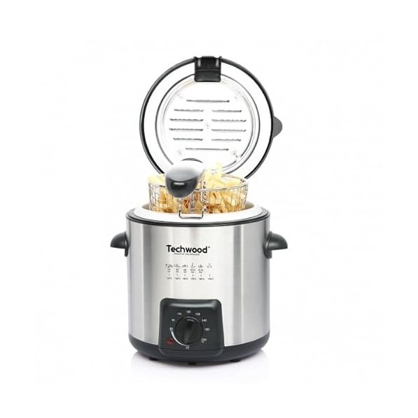 TECHWOOD Fondue - Friteuse Puissance 840W Capacité 1l d’huile