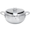 Friteuse Japonaise Tempura de 28 Cm, Marmite en Acier Inoxydable avec Thermomètre, Support de Filtre à Huile pour Cuisinières