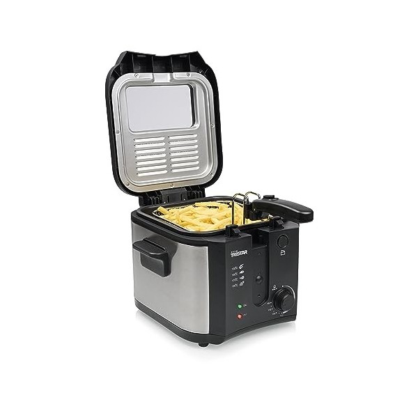 Friteuse Tristar - Volume 2,5 L - Poignée pliable - Poignées Cool-Touch - 1600 W - FR-6878