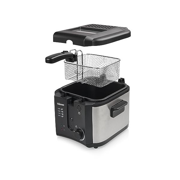 Friteuse Tristar - Volume 2,5 L - Poignée pliable - Poignées Cool-Touch - 1600 W - FR-6878