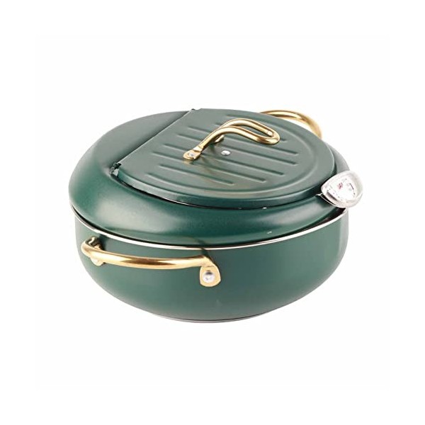 Friteuse Friteuse Japonaise Tempura Friteuse 25 × 22 × 11 Marmite Avec Thermomètre Friteuse Japonaise En Acier Inoxydable Pou
