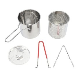 Petit Pot de Friteuse en Acier Inoxydable Durable avec Petit Port de Friture de Cuisine à économie Dhuile de Type Olecranon 