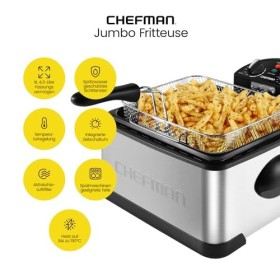 Chefman 4.5 Litre Deep Fryer with Basket for Home Use, XL Jumbo Size Fry Basket Strainer, Adjustable Temperature & Timer Fish