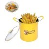 Marmite à friteuse Tempura, mini marmite à friteuse japonaise en acier inoxydable de 3 L avec couvercle de support de filtre 