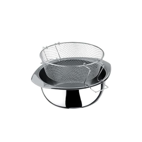 Genérico Friteuse antiadhésive pour poêles/friteuse avec poignées pour cuisine 24 cm