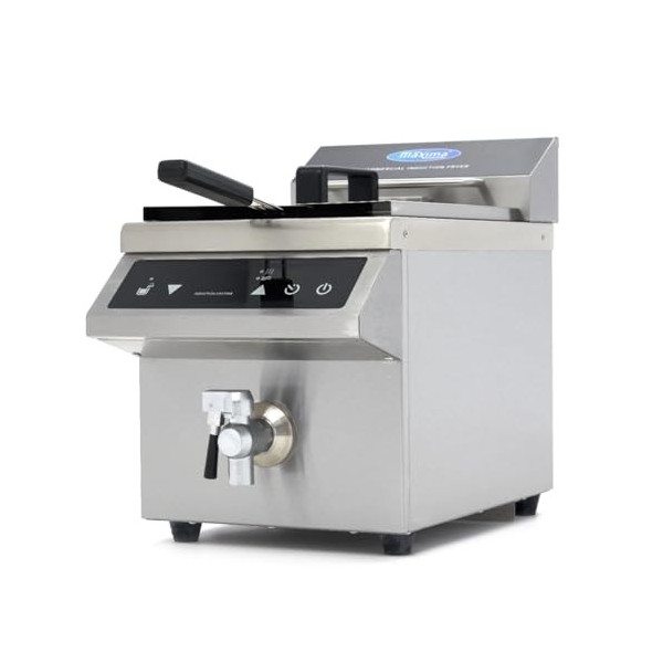 Maxima Friteuse - 8 L - 1 panier - induction - avec robinet de vidange