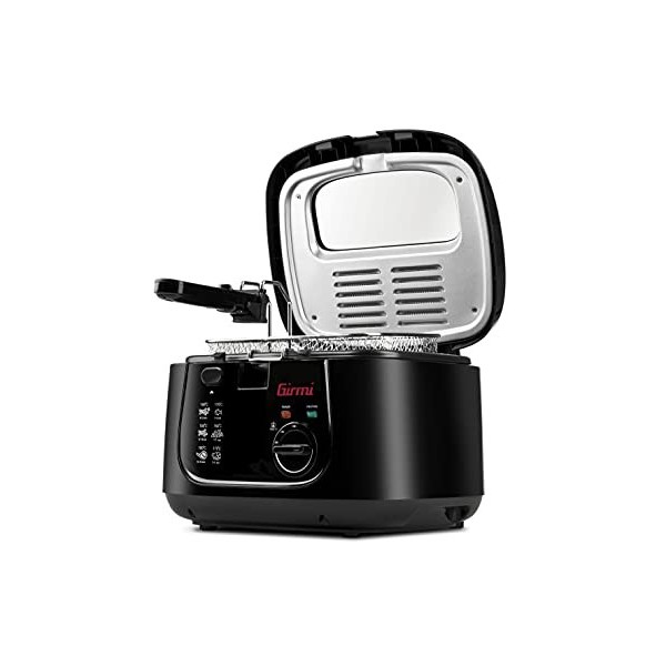 Girmi FG21 Friteuse, 1800 W, 2,5 L, antiadhésif, noir
