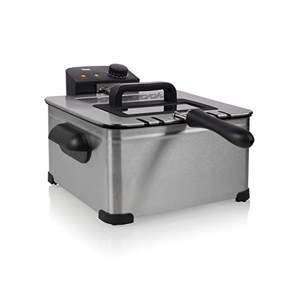 Friteuse Tristar - 1 grand panier et 2 petits paniers - Thermostat réglable - Zone froide - Pièces lavables au lave-vaisselle...