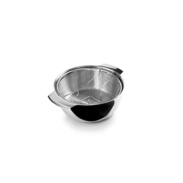 IBILI - Friteuse avec panier Induktion, 24 cm, Acier inoxydable, Compatible avec l’induction, Coloré
