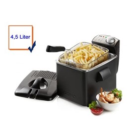 DOMO DO1014FR Friteuse - 3200W - Capacité 4L - Inox, Noir
