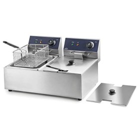 Lacor 69466 69466-Professional Double Electric Fryer 2500 W x2 , 12 L, Stainless Steel