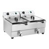 Royal Catering Friteuse Électrique De Restaurant Double Professionnelle RCEF 16DH-1 2 x 3 200 W, 2 x 16 l Au Total / 2 x 12 