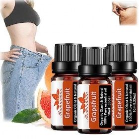 3 Pcs Oveallgo Huile Essentielle de Pamplemousse Ciblant La Cellulite, Huile Anti-Cellulite de Pamplemousse Skinetic pour Les