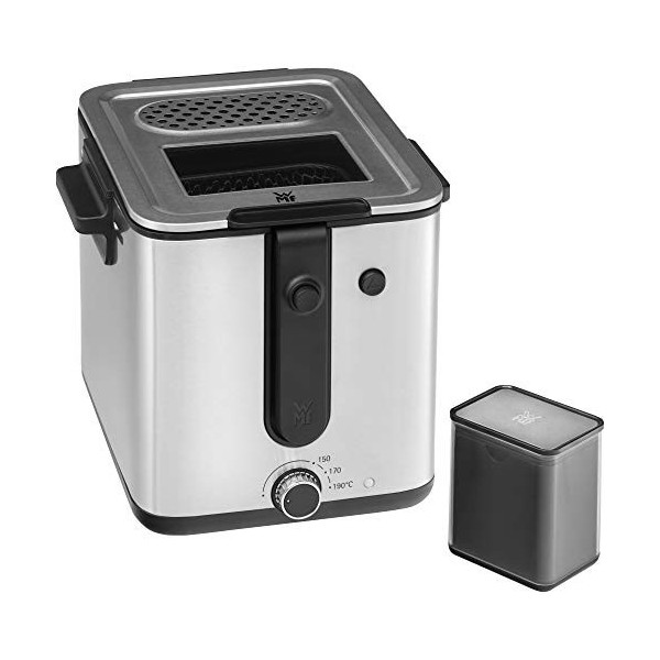 WMF KITCHENminis Friteuse + coupe-frites, Frites maison, Mini friteuse, Sécurisée, Quantité dhuile réduite, Filtre anti-odeu