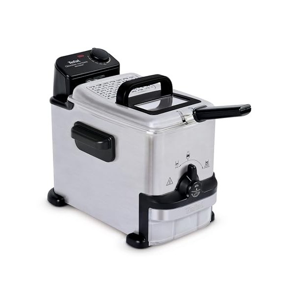 Tefal Oleo Clean Friteuse semi-professionnelle 3,5 L, 2300 W, Jusquà 6 pers, Filtration automatique de lhuile, Minuteur dig