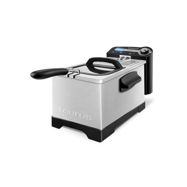 Taurus Professional 3 Plus - Friteuse électrique 2100W, 3L, Position égouttage huile, pour 4 à 5 portions, Température réglab
