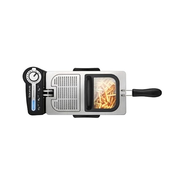 Taurus Professional 3 Plus - Friteuse électrique 2100W, 3L, Position égouttage huile, pour 4 à 5 portions, Température réglab