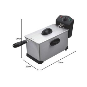 DCG Eltronic FR2759 Solo 3.5L 2000 W Noir, Acier inoxydable – Friteuse 3,5 L, Solo, noir, acier inoxydable, acier inoxydable,