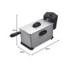 DCG Eltronic FR2759 Solo 3.5L 2000 W Noir, Acier inoxydable – Friteuse 3,5 L, Solo, noir, acier inoxydable, acier inoxydable,