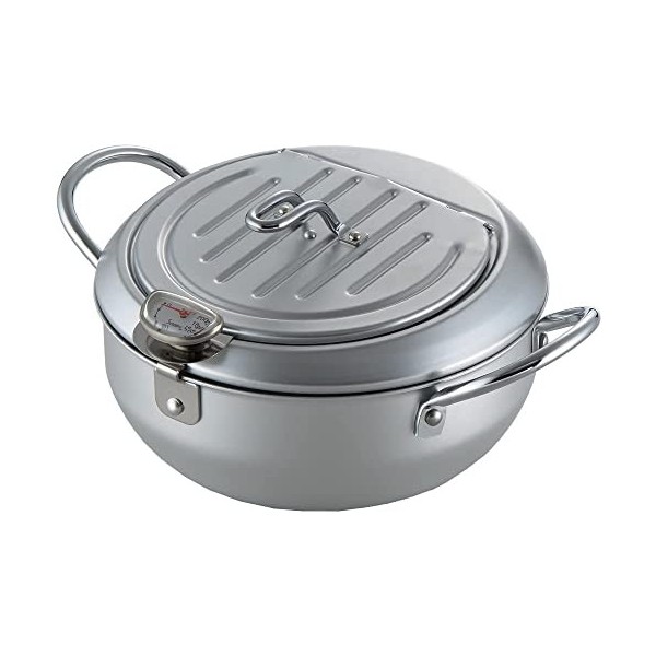 Yoshikawa Tempura SJ1024 Friteuse couverte avec thermomètre, fabriquée au Japon