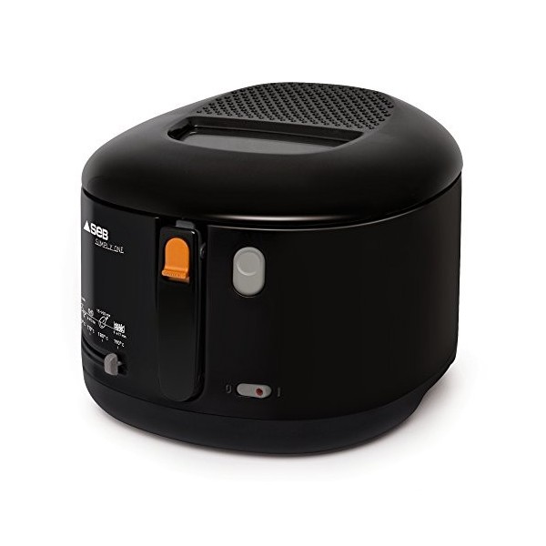Seb Friteuse à huile, 1.2 kg de frites, Poignée rabattable, Hublot de contrôle, Compact, Simply One FF160800, Noir
