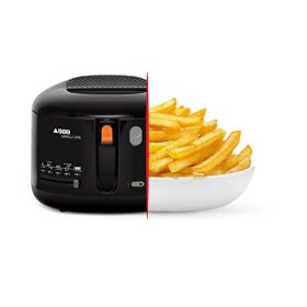 Seb Friteuse à huile, 1.2 kg de frites, Poignée rabattable, Hublot de contrôle, Compact, Simply One FF160800, Noir
