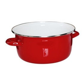 Premier Housewares Friteuse avec couvercle en Pyrex / PANIER EN FIL DE FER / Rouge 5 litres 16 x 33 x 27 cm
