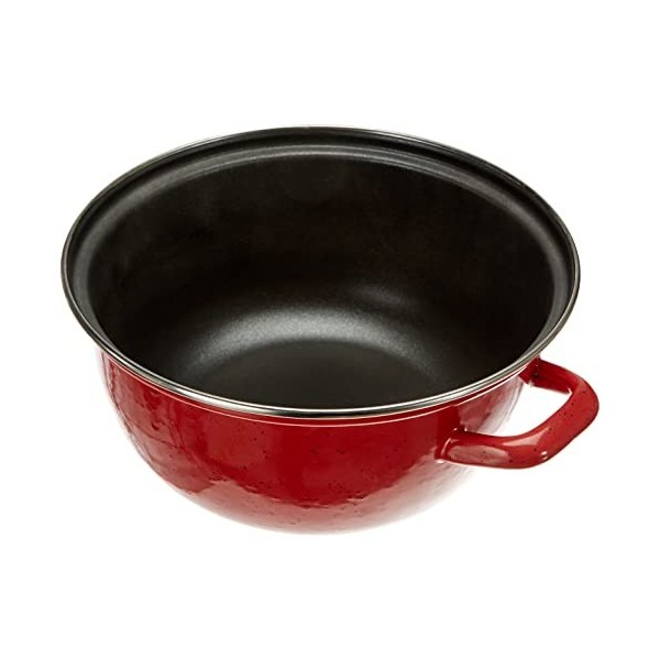 IBILI - Friteuse avec panier et couvercle Korinto, 24 cm, Acier émaillé, Antiadhésif, Compatible avec l’induction