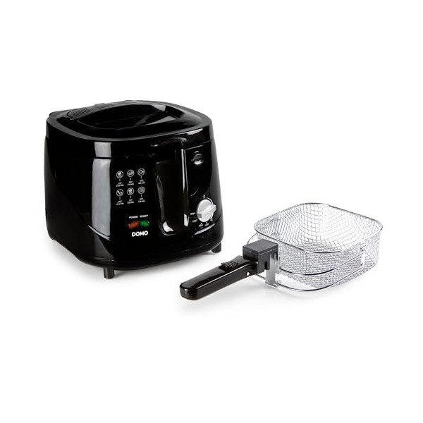 Domo DO-461FR Friteuse Noir 2,5 L en Plastique