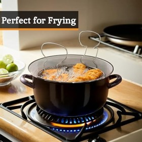 Premier Housewares Friteuse avec couvercle en Pyrex Noir 5 litres 6 x 33 x 27 cm Import Grande Bretagne 