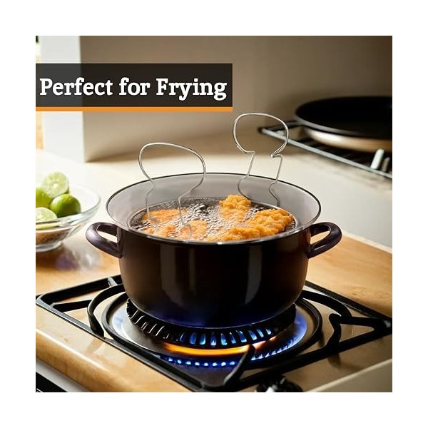 Premier Housewares Friteuse avec couvercle en Pyrex Noir 5 litres 6 x 33 x 27 cm Import Grande Bretagne 