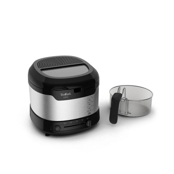 TEFAL FF215D FREIDORA SENCILLO NEGRO, ACERO INOXIDABLE INDEPENDIENTE 1600 W