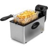 Clatronic FR 3586 Friteuse en acier inoxydable 2,5L Parfait pour les frites et les nuggets, faible odeur de friture, chauffag
