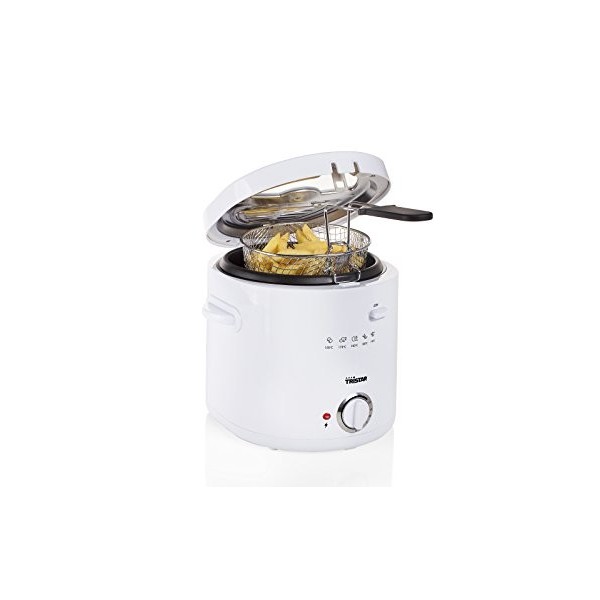 Tristar FR-6941 Friteuse – Contenance de 1,5 l – Paroi Cool Touch, Blanc