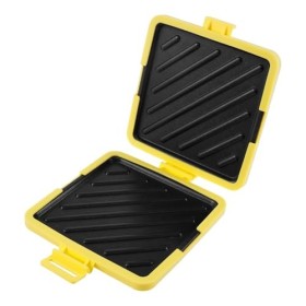 Machine à sandwich pour micro-ondes - Avec sangles réglables en silicone - Sans électricité - Sans fil - Jaune