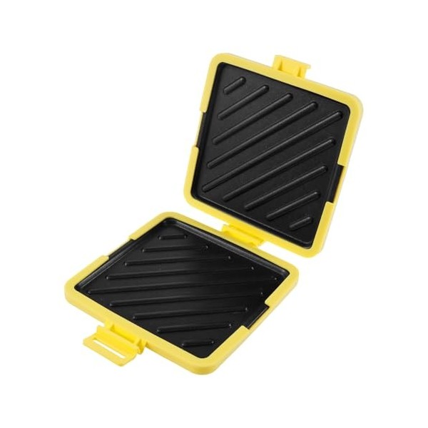 Machine à sandwich pour micro-ondes - Avec sangles réglables en silicone - Sans électricité - Sans fil - Jaune