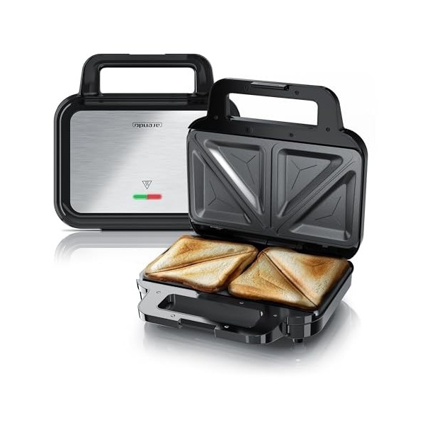 Arendo - Appareil à croque-monsieur Sandwich maker 900 W Toaster Croque Monsieur 4 sandwiches à la fois, Appareil à sandwich,