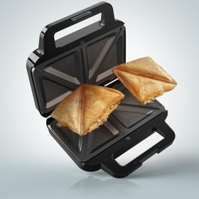 Arendo - Appareil à croque-monsieur Sandwich maker 900 W Toaster Croque Monsieur 4 sandwiches à la fois, Appareil à sandwich,