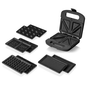 ZEEGMA ROTEE CHEF EASY Grille-pain Multifonction 750 W 5 en 1, pour Griller le Pain, les Gaufres, les Sandwichs et les Biscui