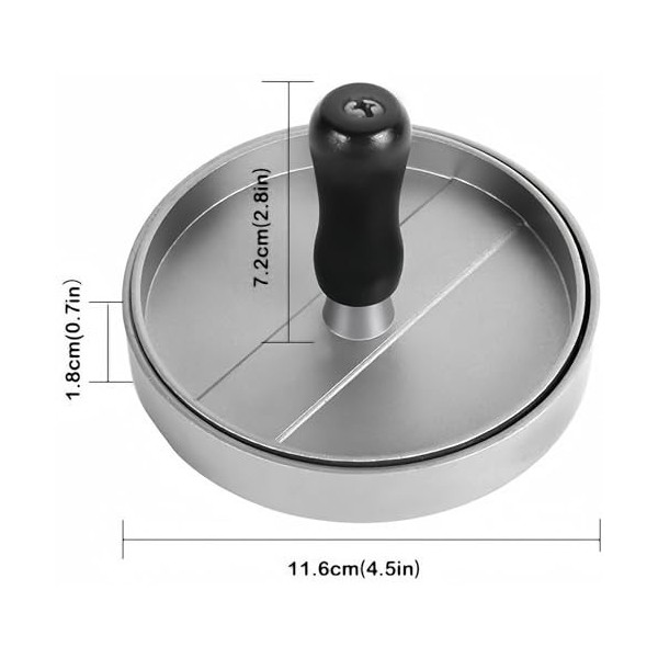 Lot de 100 moules à hamburger antiadhésifs avec feuilles de papier ciré pour viande, bœuf, fromage, légumes 11,9 cm 