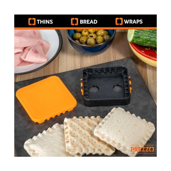 Preszzo® Pince à sertir à sandwich – Machine à toastie pour plusieurs types de pain, y compris le pain fin, le pain standard 