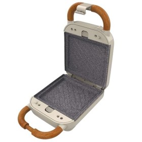 Cecotec Appareil à Sandwichs RocknToast Retro One Beige. Machine à Sandwich Rétro 700W, 3 Plaques Pour Sandwiches, Gaufres e