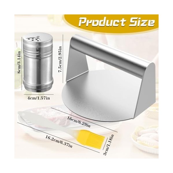 LDBKLGHJ Presse à Steak Haché de haute qualité - Une presse Hamburger incontournable pour des burgers parfaits et Smash Burge