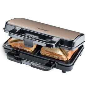 Bestron XL appareil croque monsieur, appareil à sandwich idéal pour les sandwichs américains XL , pour deux sandwichs en for