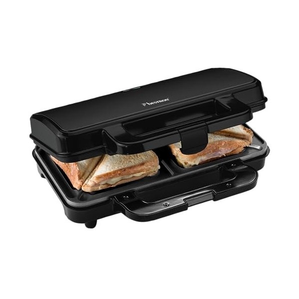 Bestron XL appareil croque monsieur, appareil à sandwich idéal pour les sandwichs américains XL , pour deux sandwichs en for