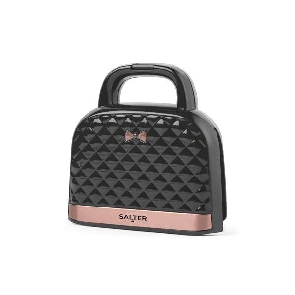 Toaster à sandwich Salter – forme de sac, antiadhésif, remplissage profond, 2 sandwiches grillés, presse-gril 4 tranches, con