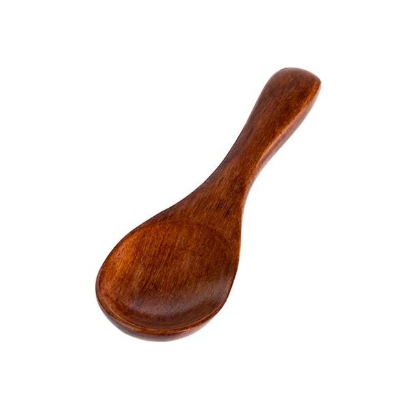 APS 87027 Cuillère, cuillère en bois, bois Nanmu , longueur 10 cm, taille de la cuillère 3,5 x 3 cm